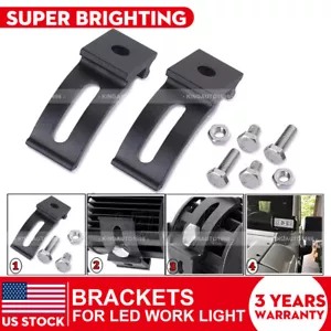 Pair LED Light Bar Mounting Brackets Universal Mounting Base Slide Bracket - Foto 1 di 8
