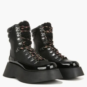 NUOVI stivali Circus NY by Sam EdelmanGail stringati platform Y2k neri - Foto 1 di 11