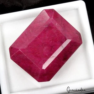246.60 Ct Natural Pink Ruby Octagon Cut Earth Mined Huge Size Loose Gemstone - Picture 1 of 4