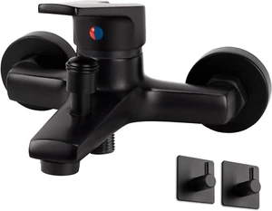 Miscelatore Monocomando per Vasca Da Bagno Nero Rubinetto per Vasca Da Bagno Mis - Foto 1 di 12
