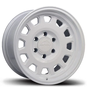 17x9 -12 Avid 1 AT-03 6x139.7 Gloss White Wheels (Set of 4) - Picture 1 of 3