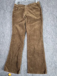 CLOUDVEIL Women Sz 6 Stretch Corduroy Pant Brown Office Boho Hipster Cottagecore - Picture 1 of 12