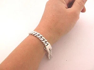 Massive 925 Sterlingsilber Bordstein Kettenarmbänder. 28g - 36g. 6,7""/17 cm - 8,1""/20,5 cm - Bild 1 von 19