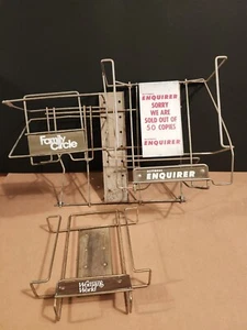 Vintage Draht Einzelhandelsgeschäft Zeitungsständer Display National Enquirer Familie Kreis - Bild 1 von 8