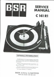 BSR Service Manual für C 141 R1 Copy - Picture 1 of 1