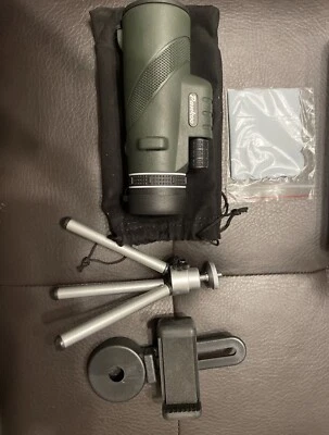 Pankoo 40X60 Monocular Telescope for Smartphone with Phone Adapter and Tripod - Image 1 of 2