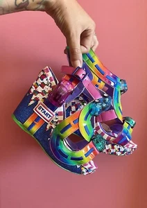 Wedge Irregular Choice Spaghetti Junction π - Foto 1 di 13