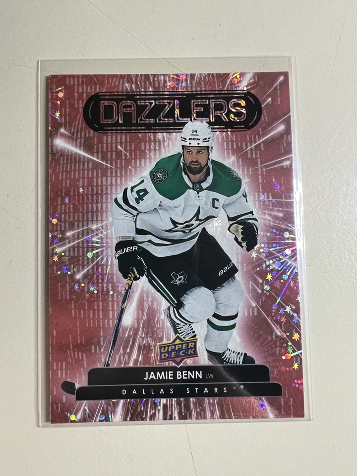 2022-23 Upper Deck Series 1 Jamie Benn Pink Dazzlers Card # DZ-47 (22-23) - Image 1 of 2