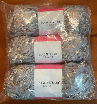 Nuevo (3) Isaac Mizrahi Carnegie Hill Diseñador Hilo Color Audubon 99 Yardas Cada 4oz Foto 1 de 4