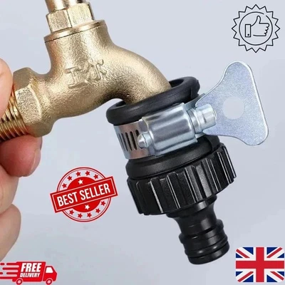 Universal Tap Connector To Garden Hose Pipe Mixer Kitchen Bath Tap Adapter UK - Image 1 of 2