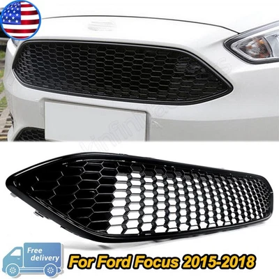 Front Bumper Grille Honeycomb Mesh Fits For 2015-2018 Ford Focus S SE F1EZ8200B - Image 1 of 4