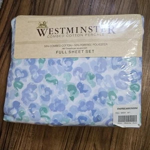 Westminister Full Sheet Set New Purple Floral Vintage - Picture 1 of 10