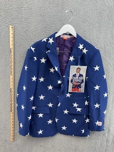 OppoSuits Blazer Men 42 Blue Stars and Stripes Suit Jacket Patriotic America NWT - Picture 1 of 11