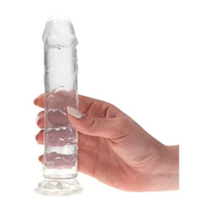 Dildo realistico con ventosa clear fallo piccolo in tpr morbido venature real - Picture 1 of 4