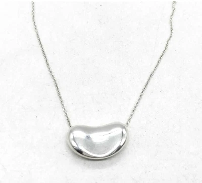 Collar Colgante Tiffany & Co. Elsa Peretti Frijol 8g Plata de Ley 925 PARA REPARACIÓN Foto 1 de 4