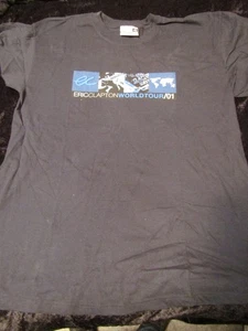 VINTAGE ERIC CLAPTON 2001 WORLD TOUR KONZERT T-SHIRT - NIE GETRAGEN - LARGE - Bild 1 von 4