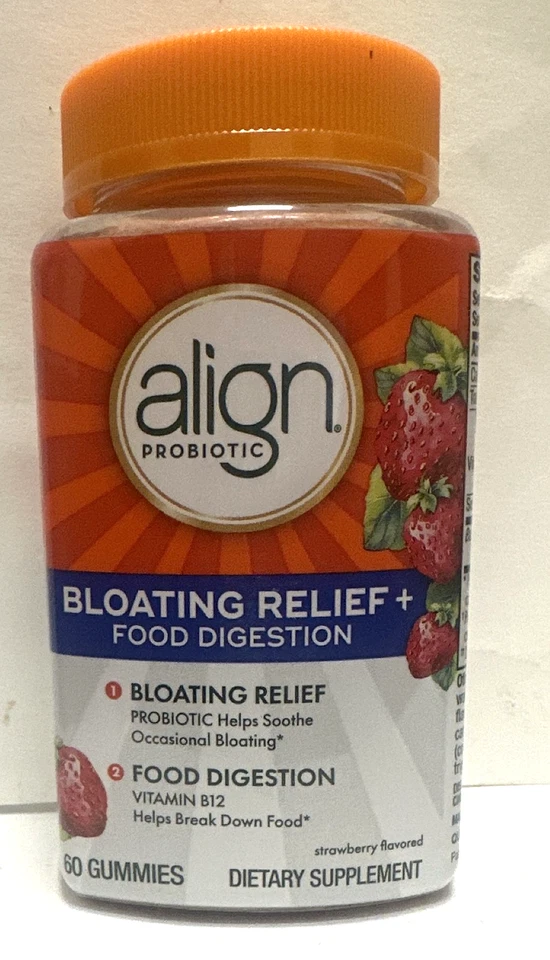 Align Probiotic Gummies Bloating Relief+Food Digestion(60 Gummies), Exp:05/26 - Image 1 of 1
