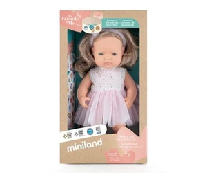 Miniland Educational My Friends & Me Baby Doll Dark Blonde Caucasian Dressed 38c - Picture 1 of 2