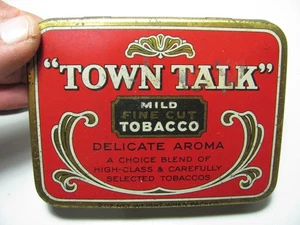 Vintage Town Talk 2oz Mild Fine Cut Tobacco Tin Empty Wills Australia As Shown - Picture 1 of 13