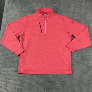 Footjoy Camicia Uomo Extra Large Mind Over Matter Golf 1/4 Zip Pullover Rosso Erica - Foto 1 di 13