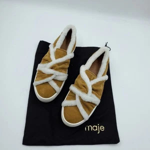 Maje Wildleder Sneaker mit Lammfellschleife - Bild 1 von 11