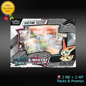 Colección de ilustraciones Pokemon Black Bolt White Flare Unova Victini🖤🤍Preventa - Imagen 1 de 3