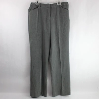 Pantalones de vestir Bobby J gris con rayas azules para mujer talla 6 Foto 1 de 4