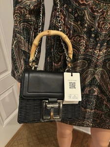 TED BAKER LONDON Jaylisa Rattan Crossbody Black Bag - Picture 1 of 14