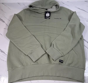 Hurley Men’s Regular Fit Ultra Soft Fleece Pullover Hoodie Green Size Large - Picture 1 of 11