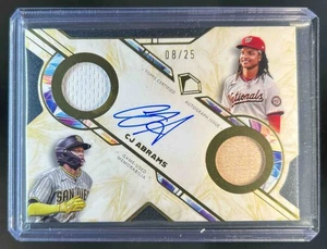 2025 Topps Diamond Icons CJ Abrams Dual Team Auto Jersey Bat #8/25 - Picture 1 of 2