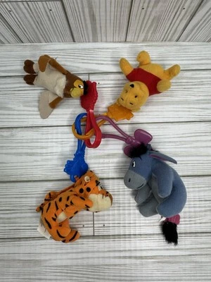 Tigger Movie SET OF 4 Plush BACKPACK CLIPS Pooh McDonalds Stuffed Keychains - Image 1 of 4