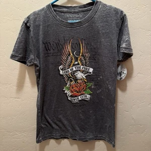 J America Zen Patriot Crown & Country “Land Of The Free” Tee One Of A Kind Med. - Picture 1 of 6