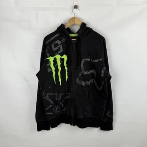 Sudadera con Capucha Fox Racing Monster Energy Ricky Carmichael Para Hombres L Bordada RARA Y2K - Imagen 1 de 19