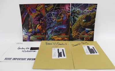 Lot of 3 Marvel Overpower Card Game Metal Prints Venom, Spider-Man, Thing+ - Image 1 of 4