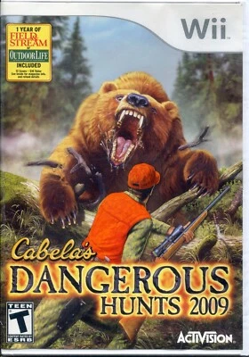Nintendo Wii 2008 Cabela's Dangerous Hunts 2009 Hunting Video Game - NEW SEALED - Image 1 of 2