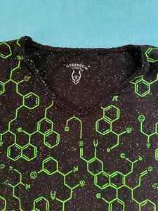 Camiseta Cyberdog London Gráfica Rave Techno Negra y Neón Talla S - Imagen 1 de 7