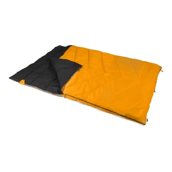 Doppelschlafsack 4 TOG - rechteckig, schwarz/gelb, 225x150cm Campingsack - Bild 1 von 1