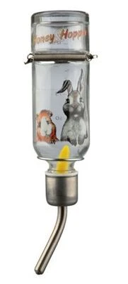 TRIXIE GLASS SMALL ANIMAL RABBIT HAMSTER HUTCH CAGE WATER BOTTLE 250 500 ML - Image 1 of 4
