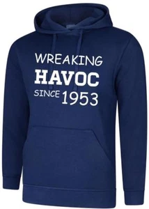 72nd Birthday Present Gift Wreaking Havoc Since 1953 Mens Womens Hoodie Hoody - Picture 1 of 2