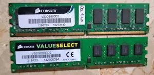 2x 2gb ddr2 Corsair VS2GB800D2 Totale 4Gb - Foto 1 di 2