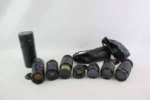 7 x Assorted CAMERA LENSES Inc. Cosina, Ricoh, Tamron w/ Varied Lens Mounts - Picture 1 of 8