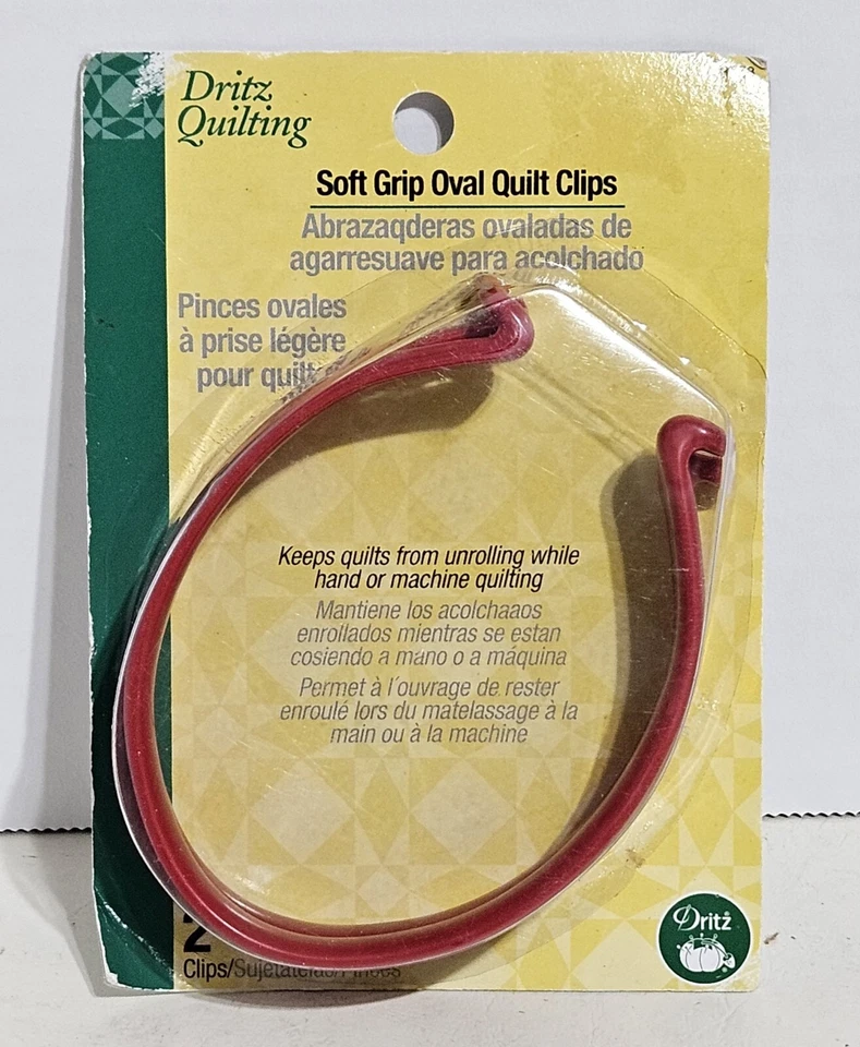 Dritz Quilting Soft Grip Oval Quilt Clips Pack Of 2 - Brand New & Sealed — 第 1/3 张图片