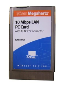 3Com Megahertz PCMCIA Ethernet LAN PC-Karte mit XJACK 3CXE589DT - Bild 1 von 1