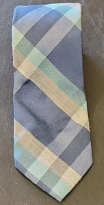 Corbata delgada azul a cuadros Ryan Seacrest Distinction para hombre - Imagen 1 de 6