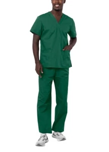 Adar Men Workwear Medical Nursing Doctor Uniform Scrub Set Uniform Shirt & Pants - Picture 1 of 161