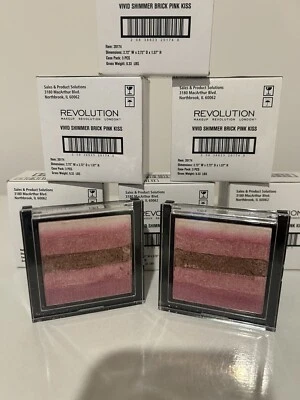 Case Of 60 Brand New-sealed Makeup Revolution Vivid Shimmer Brick - Pink Kiss - Image 1 of 4