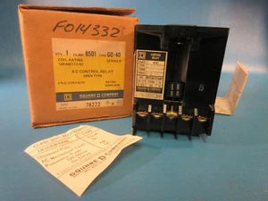 Square D, Class 8501, GO-40, 78222, AC Control Relay - Picture 1 of 7