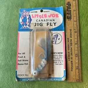 Little Joe Canadian Jig Fly Lure NEW PACKAGE RARE VINTAGE Large Size Mille Lacs - Picture 1 of 5