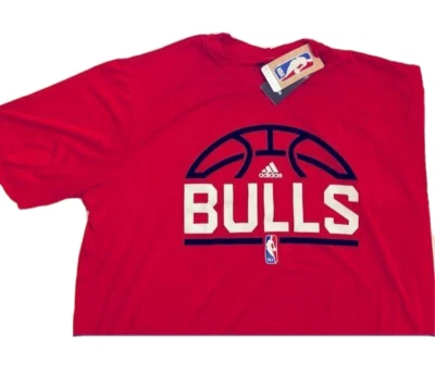 Camiseta deportiva Adidas grande roja Dri-Fit de los Chicago Bulls NBA para hombre Foto 1 de 4