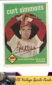 1959 Topps #382 Curt Simmons - Imagen 1 de 2